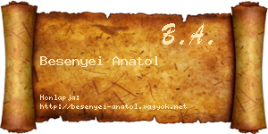 Besenyei Anatol névjegykártya